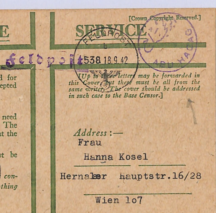 NORTH AFRICA WW2 Germany Occ 1942 Cover *ABU HAGAG* CAPTURED GB HONOUR Env WA39