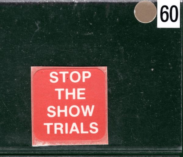 NORTHERN IRELAND Political Label/Stamp *STOP THE SHOW TRIALS* Mint S-A G2WHITE60 - Image 4