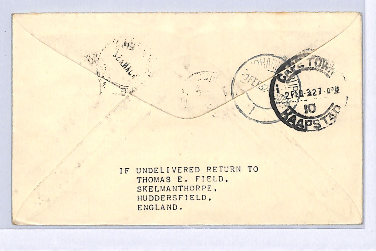 NORTHERN RHODESIA Air Cover IMPERIAL FIRST FLIGHT Cape 1932 Broken Hill WH220 - Image 4