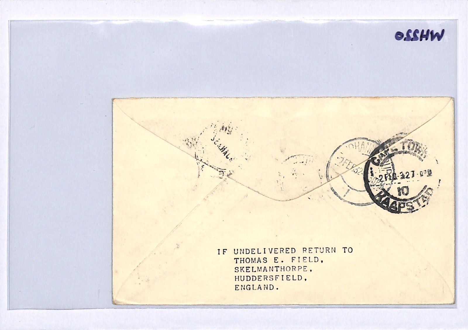 NORTHERN RHODESIA Air Cover IMPERIAL FIRST FLIGHT Cape 1932 Broken Hill WH220 - Image 6
