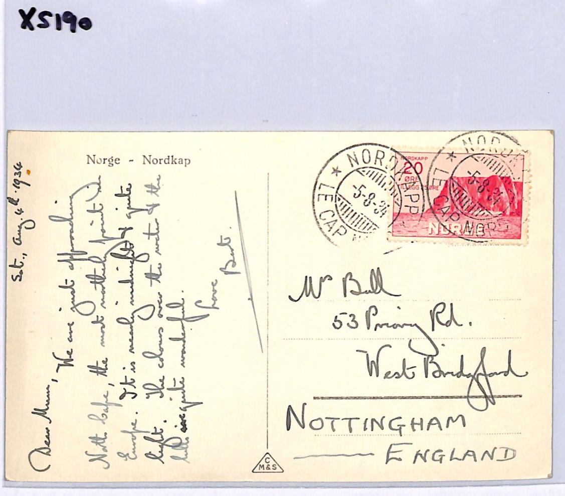 NORWAY POLAR Postcard 20+25o Carmine NORTH CAPE Surtax 1934 *NORDKAPP* CDS XS190 - Image 12