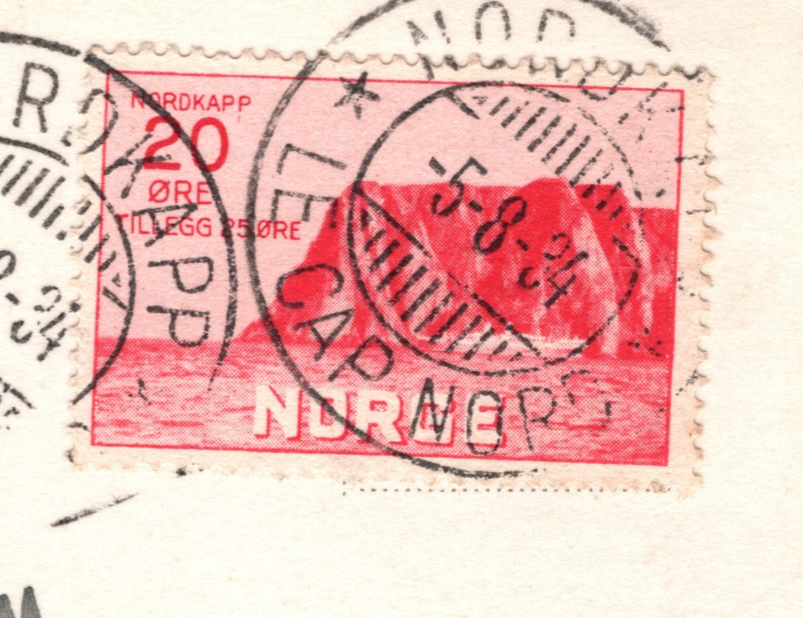 NORWAY POLAR Postcard 20+25o Carmine NORTH CAPE Surtax 1934 *NORDKAPP* CDS XS190 - Image 8