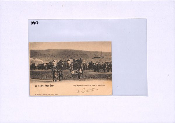 Natal BOER WAR Postcard *AMMUNITION TRAIN* Colenso Used 1900 Swiss TPO CDS XV17 - Image 6