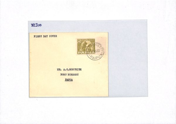 PAPUA KGV FDC 1932 4d Olive-Green MOTHER CHILD Port Moresby Local{samwells}XC310 - Image 6