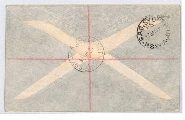 PAPUA KGVI FDC Air Mail 1s/6d 1941 Port Moresby Reg SG.168 FIRST DAY COVER XC321 - Image 4