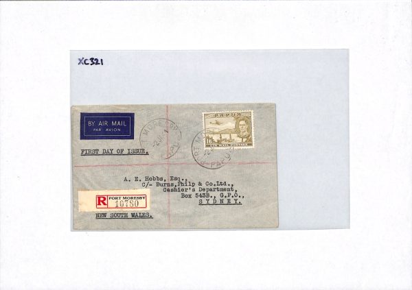 PAPUA KGVI FDC Air Mail 1s/6d 1941 Port Moresby Reg SG.168 FIRST DAY COVER XC321 - Image 8