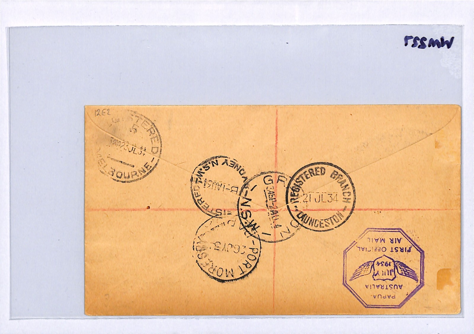 PAPUA Lakatoi AUSTRALIA Cover *MIXED FRANKING* Air Mail 1934 FIRST FLIGHT WM227 - Image 8