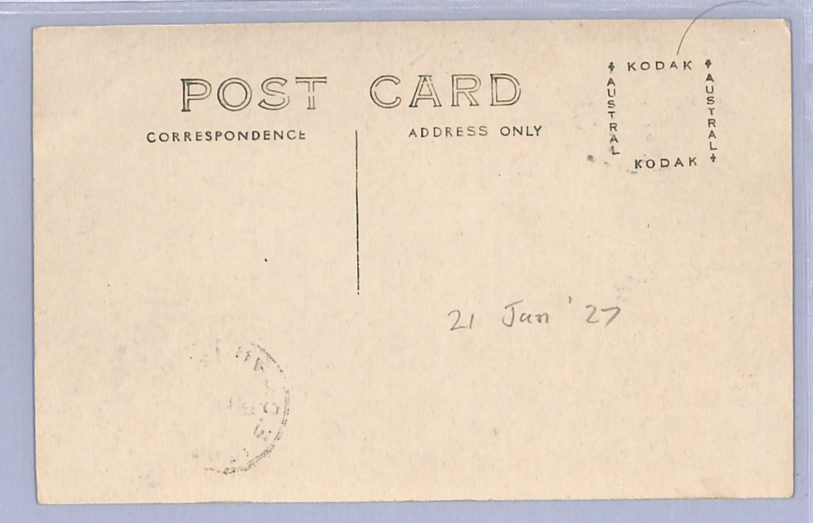 PAPUA Postcard Samarai 1927 Real Photo VIEW-SIDE Franking {samwells-covers}WH121 - Image 4