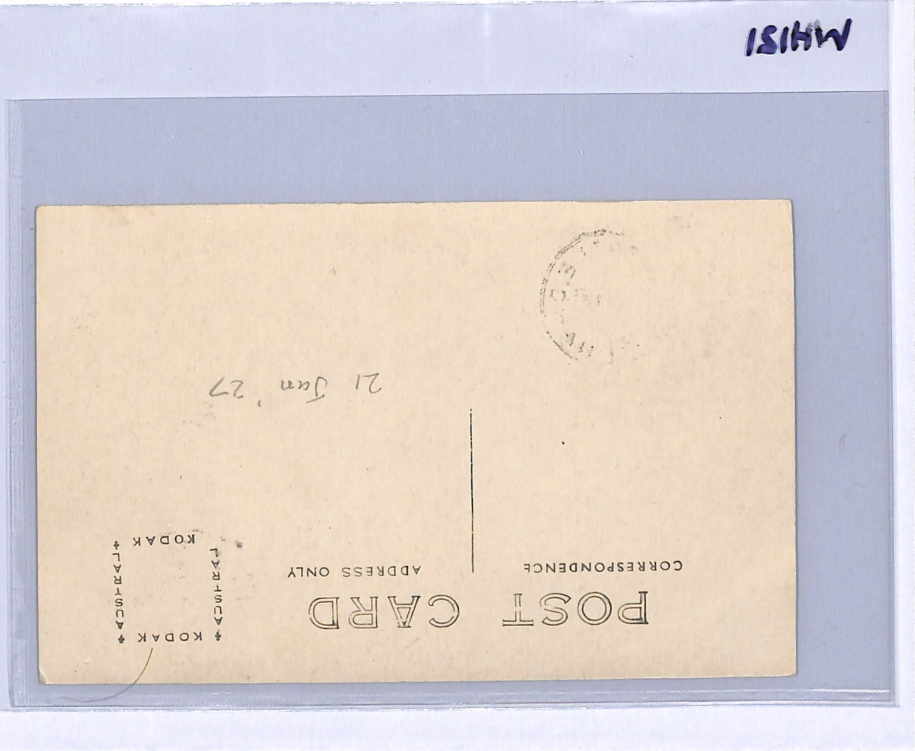 PAPUA Postcard Samarai 1927 Real Photo VIEW-SIDE Franking {samwells-covers}WH121 - Image 6