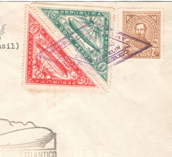 PARAGUAY Cover *GRAF ZEPPELIN* Air Mail Stamps 1932 APRIL Asuncion Germany MA147