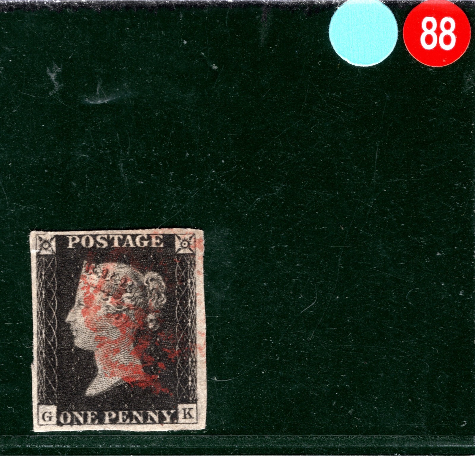 PENNY BLACK 1840 GB SG.3 1d Plate 1b (GK) *TWISTED RE-ENTRY* Red MX c£550+ SBR88 - Image 4