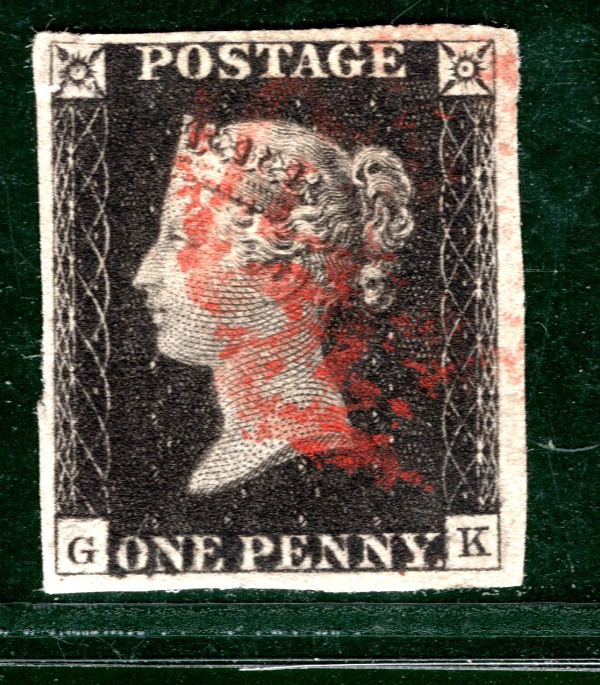 PENNY BLACK 1840 GB SG.3 1d Plate 1b (GK) *TWISTED RE-ENTRY* Red MX c£550+ SBR88 - Image 5