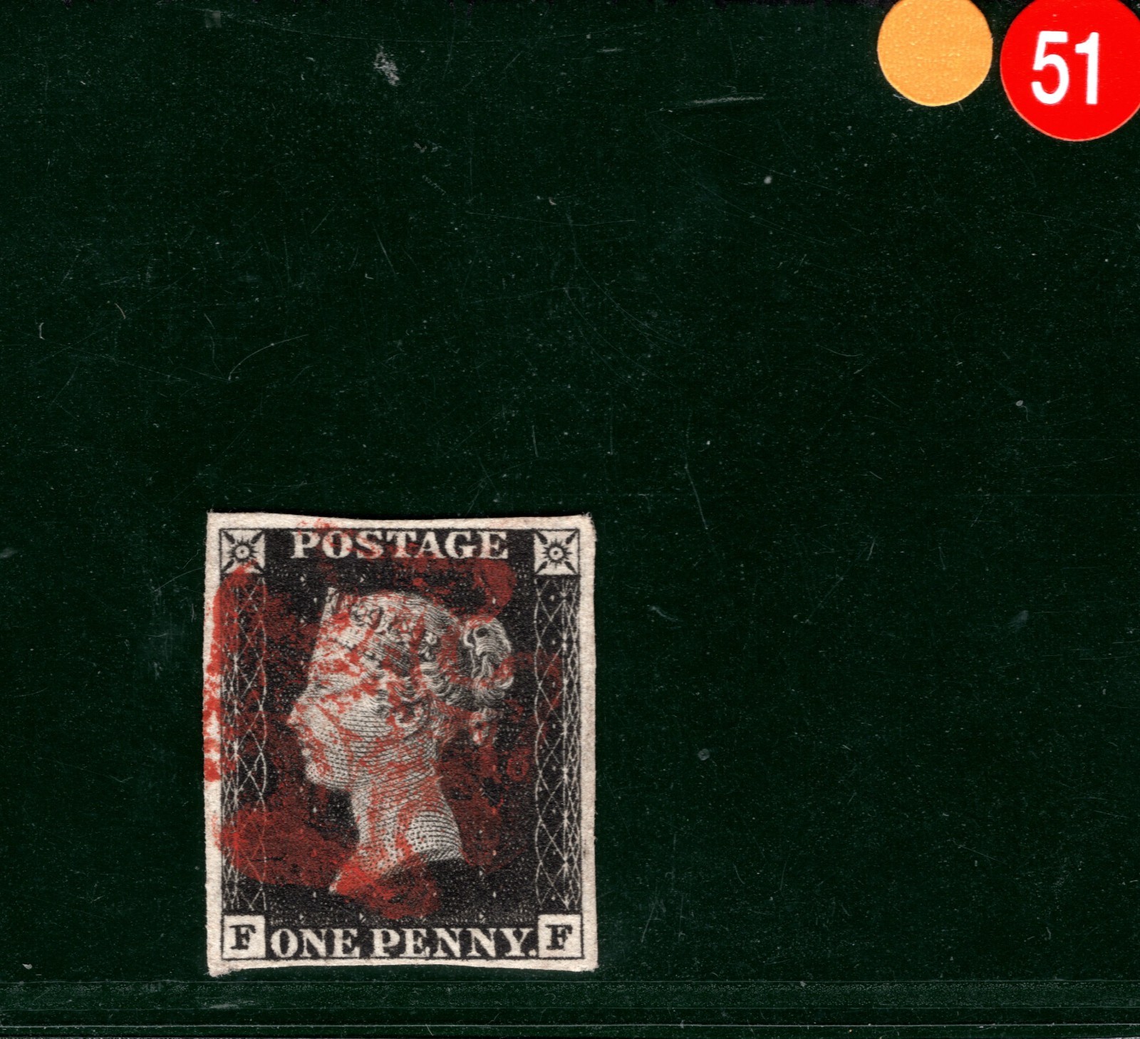 PENNY BLACK 1840 QV GB Stamp SG.2 1d Plate 1b (FF) Red MX AS5 Cat £375 YOR51 - Image 4