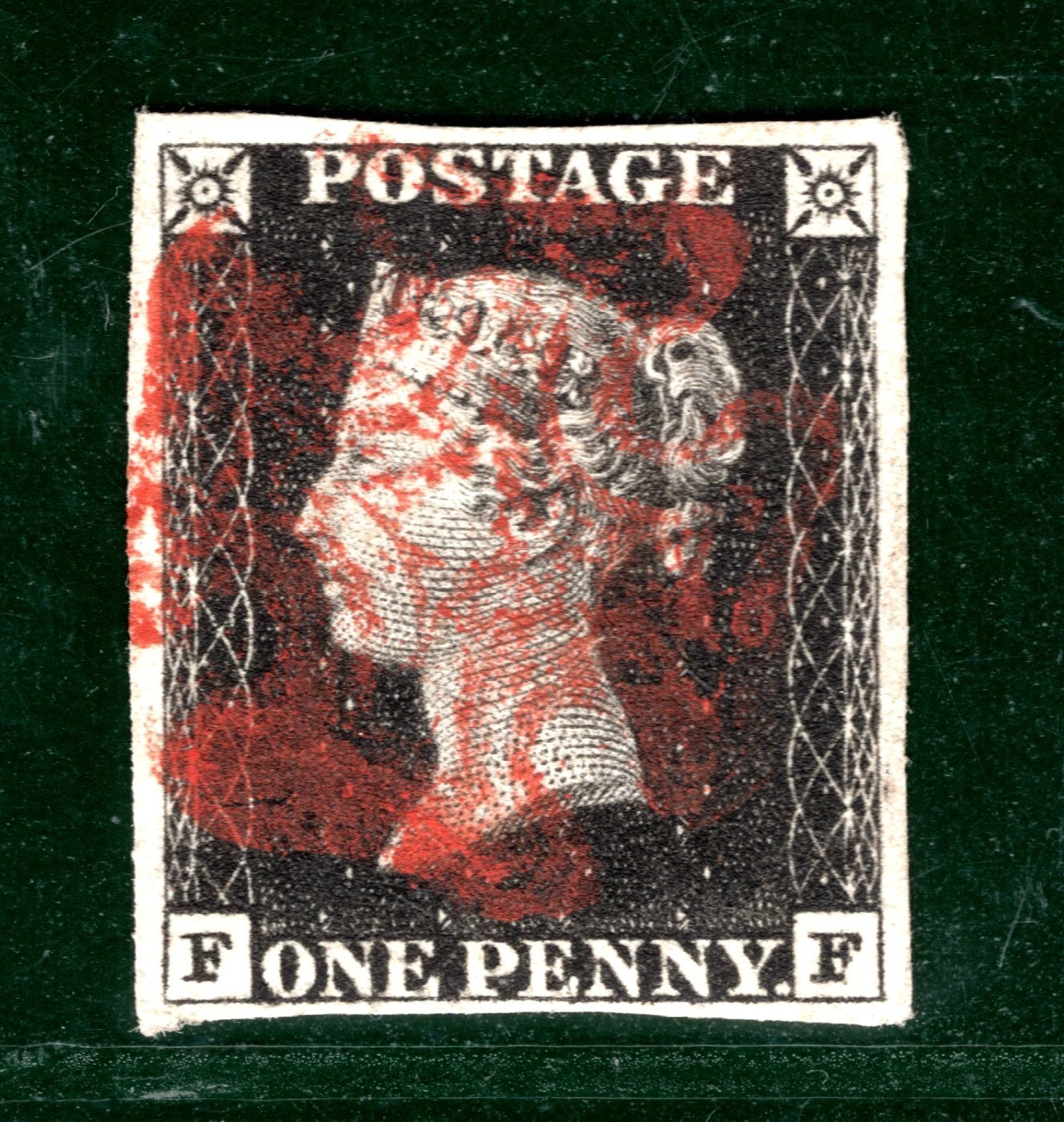 PENNY BLACK 1840 QV GB Stamp SG.2 1d Plate 1b (FF) Red MX AS5 Cat £375 YOR51 - Image 5