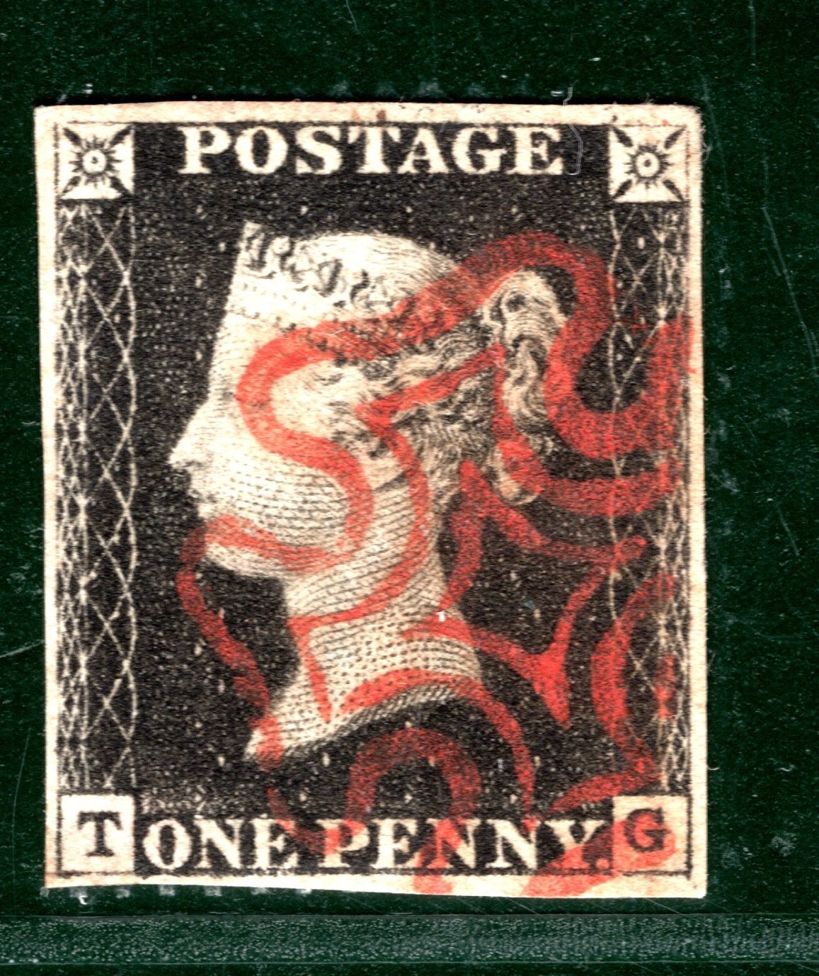 PENNY INTENSE BLACK 1840 QV GB SG.1 1d Plate 5 (TG) *STATE 1* Super Red MX YOR48 - Image 5