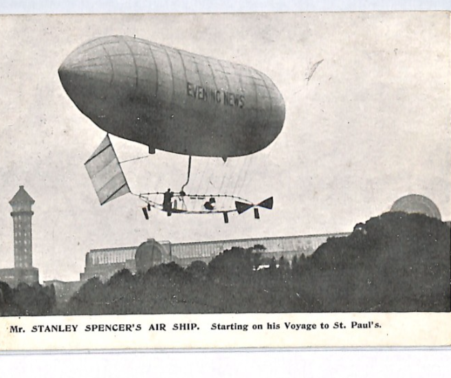 PIONEER AVIATION Card AIRSHIP *Stanley Spencer* Crystal Palace 1903 Flight PZ72