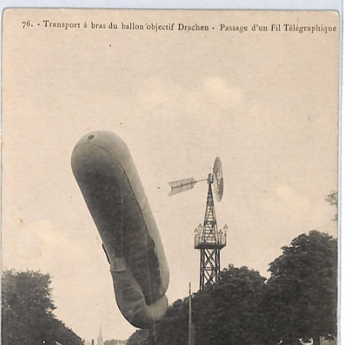 PIONEER AVIATION France 1910 Postcard AIRSHIP/BALLOON *Drachen* VIEW-SIDE PZ257 - Image 7