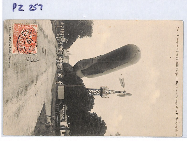 PIONEER AVIATION France 1910 Postcard AIRSHIP/BALLOON *Drachen* VIEW-SIDE PZ257 - Image 9