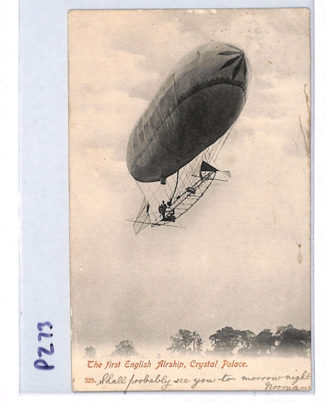 PIONEER AVIATION GB Postcard *FIRST ENGLISH AIRSHIP* (1902) Crystal Palace PZ73 - Image 6