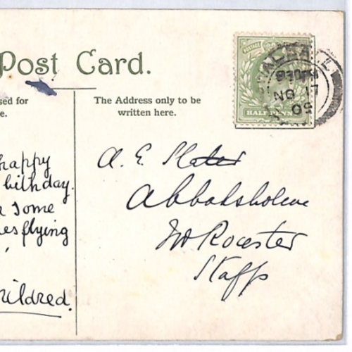 PIONEER AVIATION GB Postcard Farman BIPLANE Used 1909 EYE-WITNESS Message PZ237 - Image 7