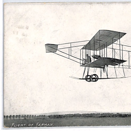 PIONEER AVIATION GB Postcard Farman BIPLANE Used 1909 EYE-WITNESS Message PZ237 - Image 8