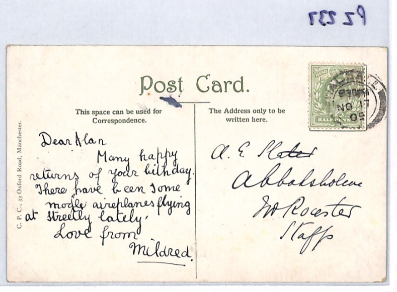 PIONEER AVIATION GB Postcard Farman BIPLANE Used 1909 EYE-WITNESS Message PZ237 - Image 10