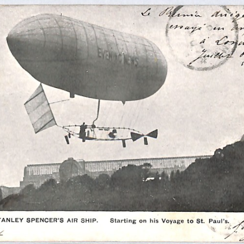 PIONEER AVIATION Postcard GB AIRSHIP *Stanley Spencer* (1903) Flight PPC PZ74 - Image 4