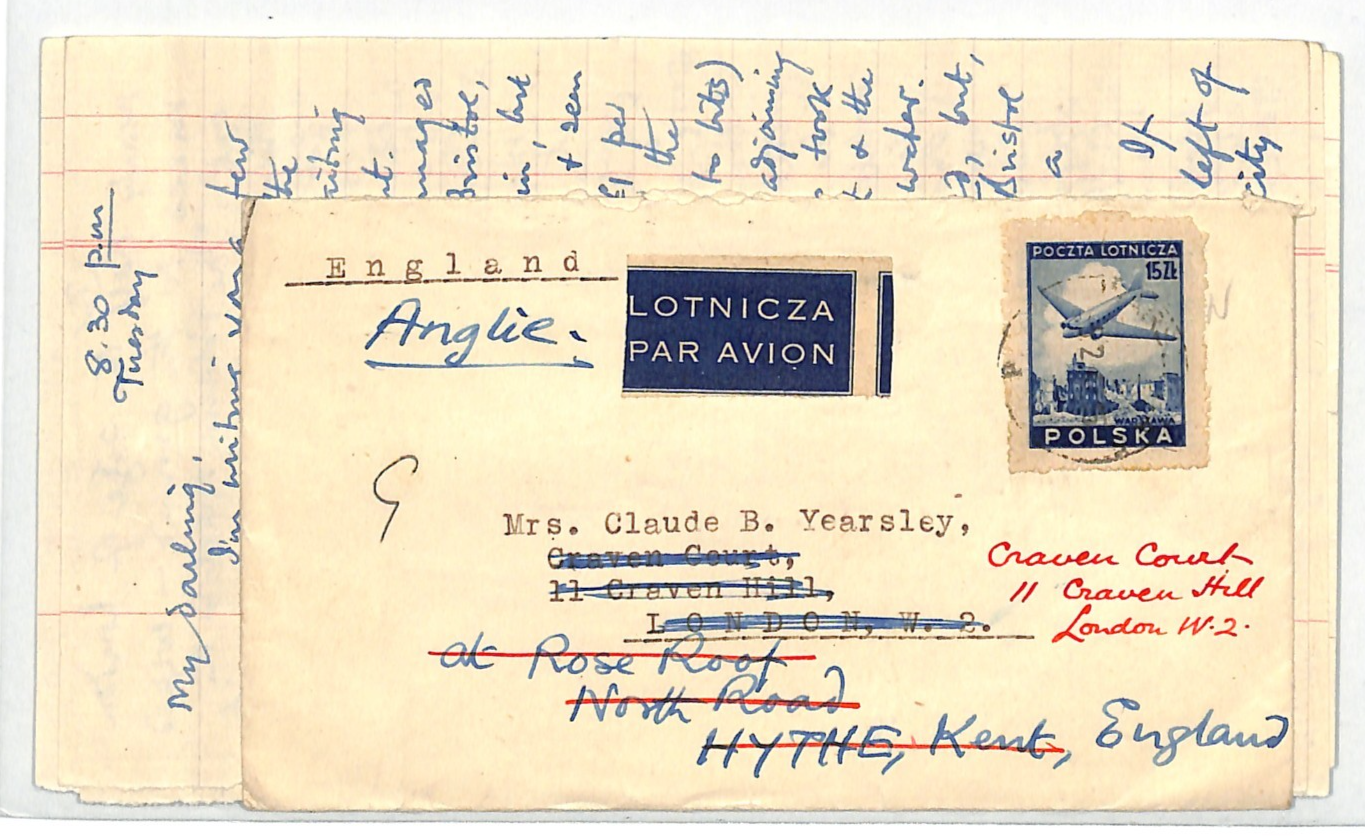 POLAND Cover 1947 Contents re WW2 DESTRUCTION OF WARSAW 1947 GB Kent Hythe WV115 - Image 2