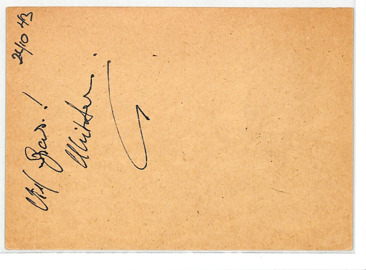 POLAND GERMANY OCC WW2 PROPAGANDA Card *CHURCHILL* CARICATURE Used 1943 WV185 - Image 3