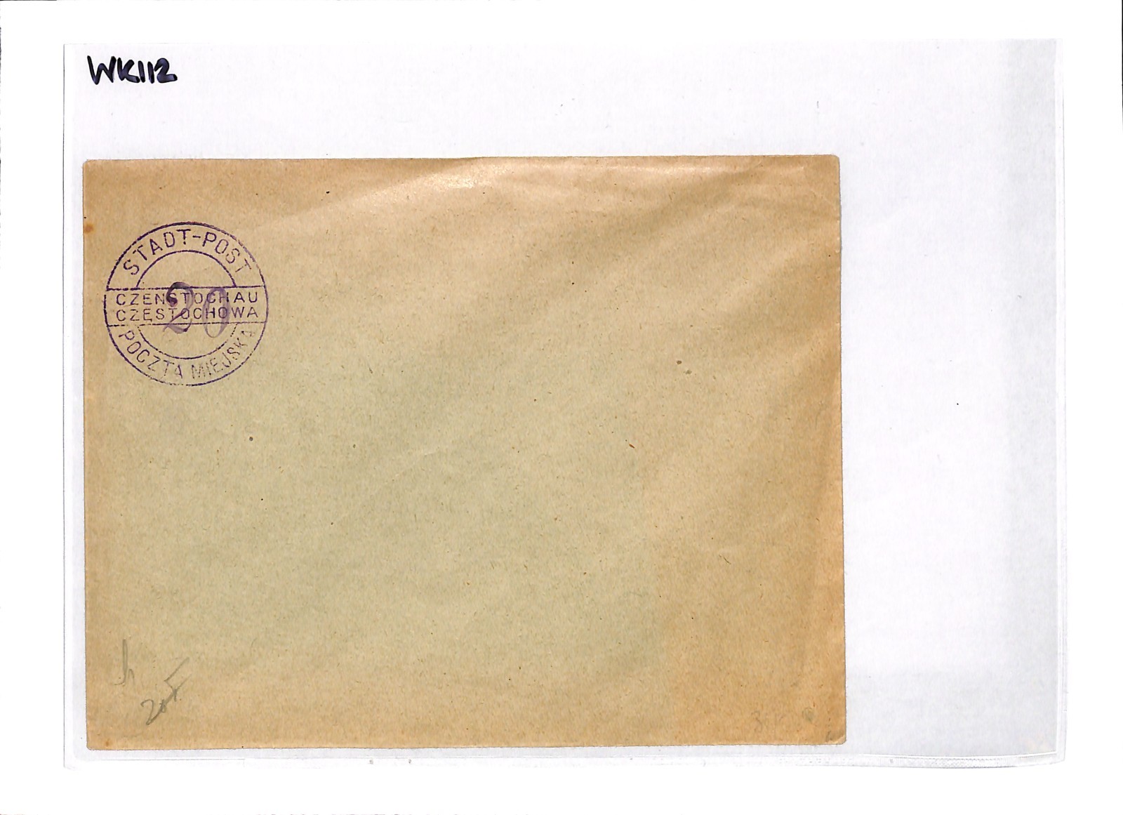POLAND WW1 *CZĘSTOCHOWA*LOCAL Cover CTO/Unused 10gr STADT-POST Germany Occ WK112 - Image 7