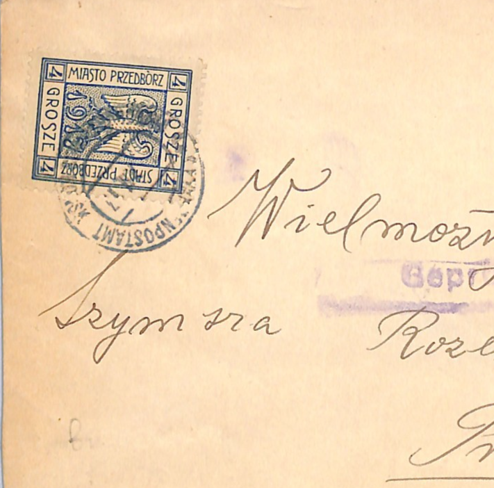 POLAND WW1 Cover *PRZEDBÓRZ* 4gr LOCAL German Occ MIXED FRANKING Overprint WG13 - Image 7