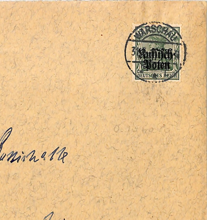 POLAND WW1 Germany Occ RUSSISCH POLEN *WARSAW LOCAL POST* 6gr Cover 1916 WV114 - Image 9