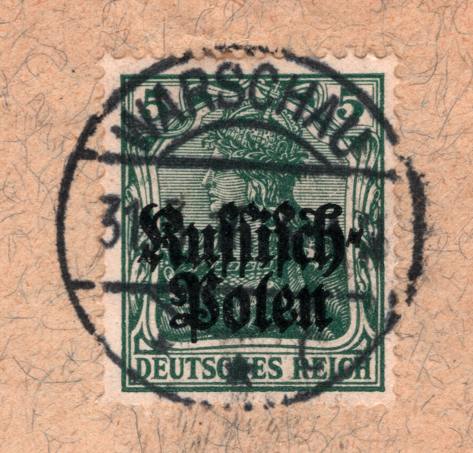 POLAND WW1 Germany Occ RUSSISCH POLEN *WARSAW LOCAL POST* 6gr Cover 1916 WV114 - Image 4