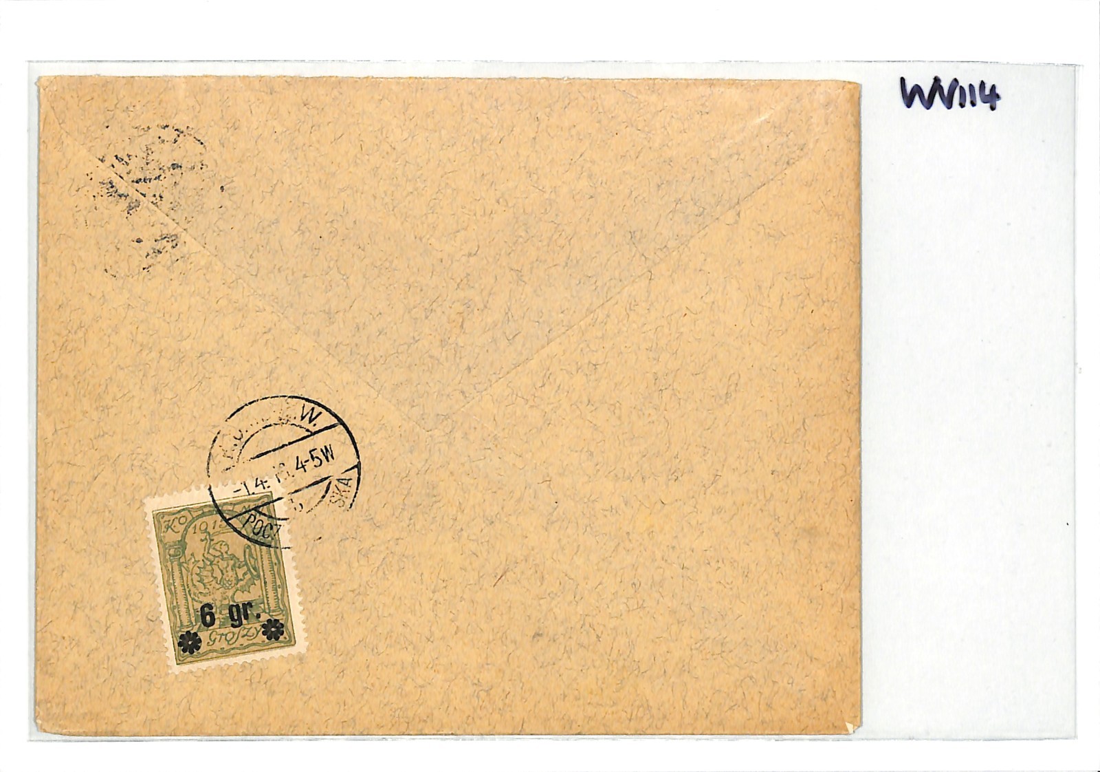 POLAND WW1 Germany Occ RUSSISCH POLEN *WARSAW LOCAL POST* 6gr Cover 1916 WV114 - Image 5