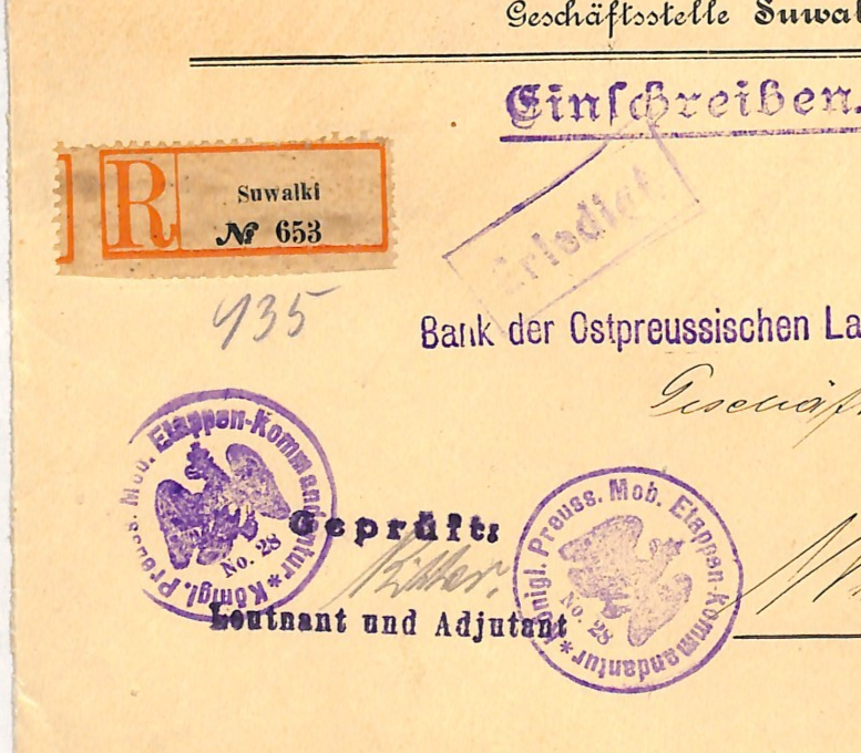 POLAND WW1 *OB OST* (RUSSIA) Germany Occupation Cover *SUWAŁKI* Reg 1918 WV94 - Image 4