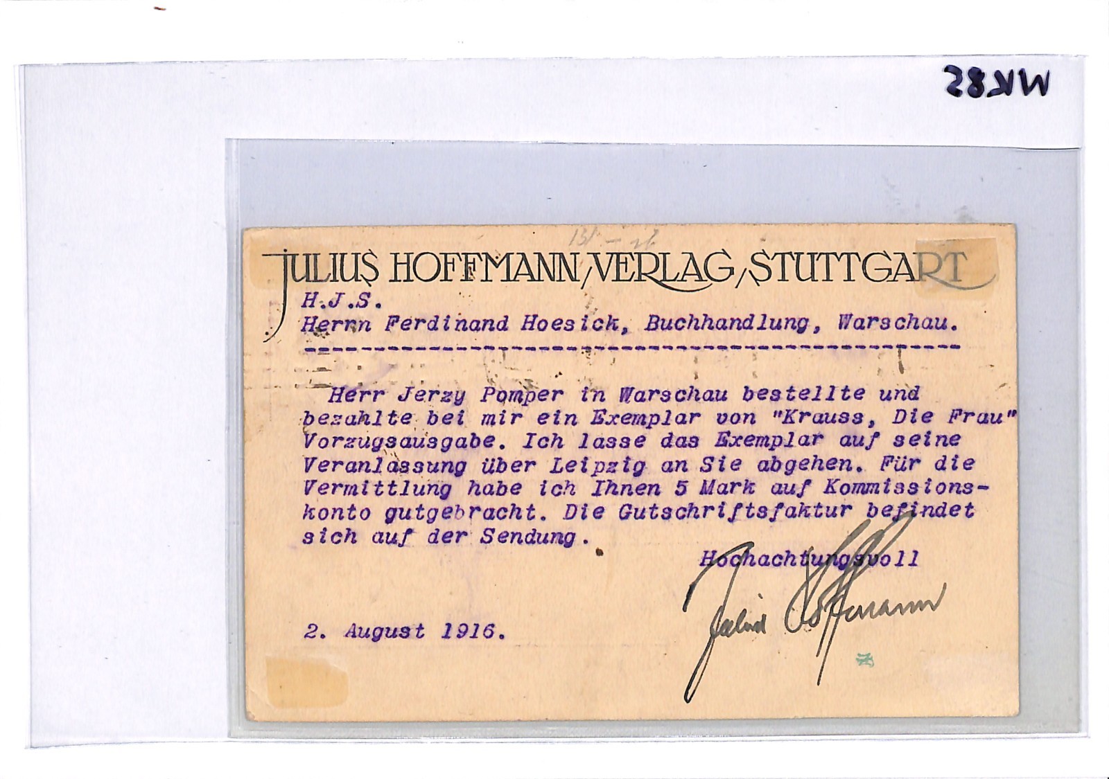 POLAND WW1 Rare *RE-USED* WARSAW LOCAL Stamp 1916 Postcard NO CHARGE !! WK85 - Image 11