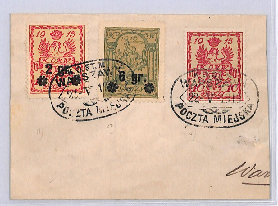 POLAND WW1 WARSAW LOCALS*{3} Cover POCZTA MIEJSKA WARSZAWA 1916 Germany Occ WK84 - Image 3