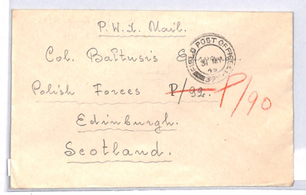 POLAND WW2 POW (Germany) Cover POLISH FORCES Scotland *UNDERCOVER ADDRESS* YK347 - Image 3