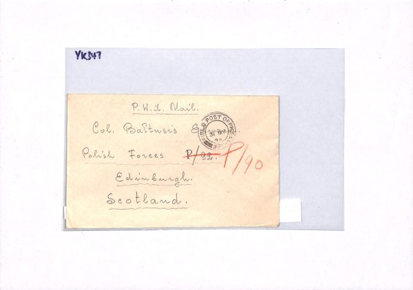 POLAND WW2 POW (Germany) Cover POLISH FORCES Scotland *UNDERCOVER ADDRESS* YK347 - Image 7