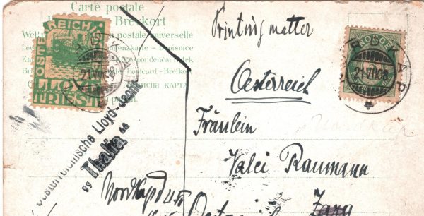 POLAR/NORWAY Card 1908 NORDKAP CDS Austria-Lloyd Yacht*THALIA* Ship Cachet YX387 - Image 9