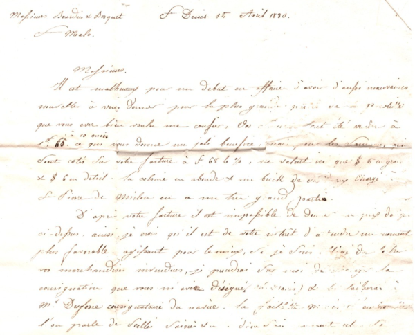 REUNION France Cols Maritime Cover *St Denis* SHIP LETTER LE HAVRE St Malo XG94 - Image 4