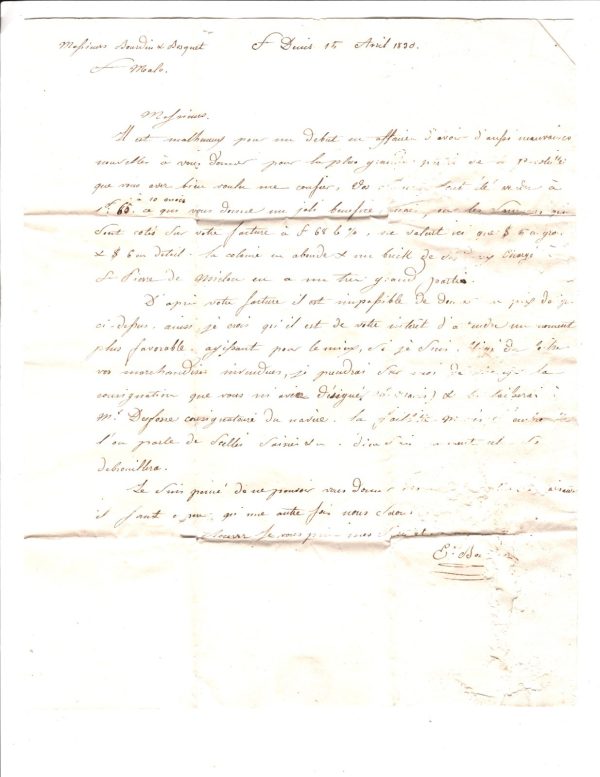 REUNION France Cols Maritime Cover *St Denis* SHIP LETTER LE HAVRE St Malo XG94 - Image 6