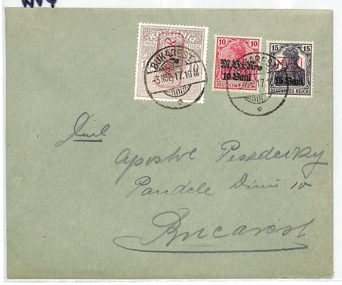ROMANIA Cover WW1 GERMANY OCCUPATION Mixed *MViR* Franking 1917 Bucharest WV4 - Image 2