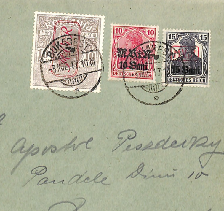 ROMANIA Cover WW1 GERMANY OCCUPATION Mixed *MViR* Franking 1917 Bucharest WV4