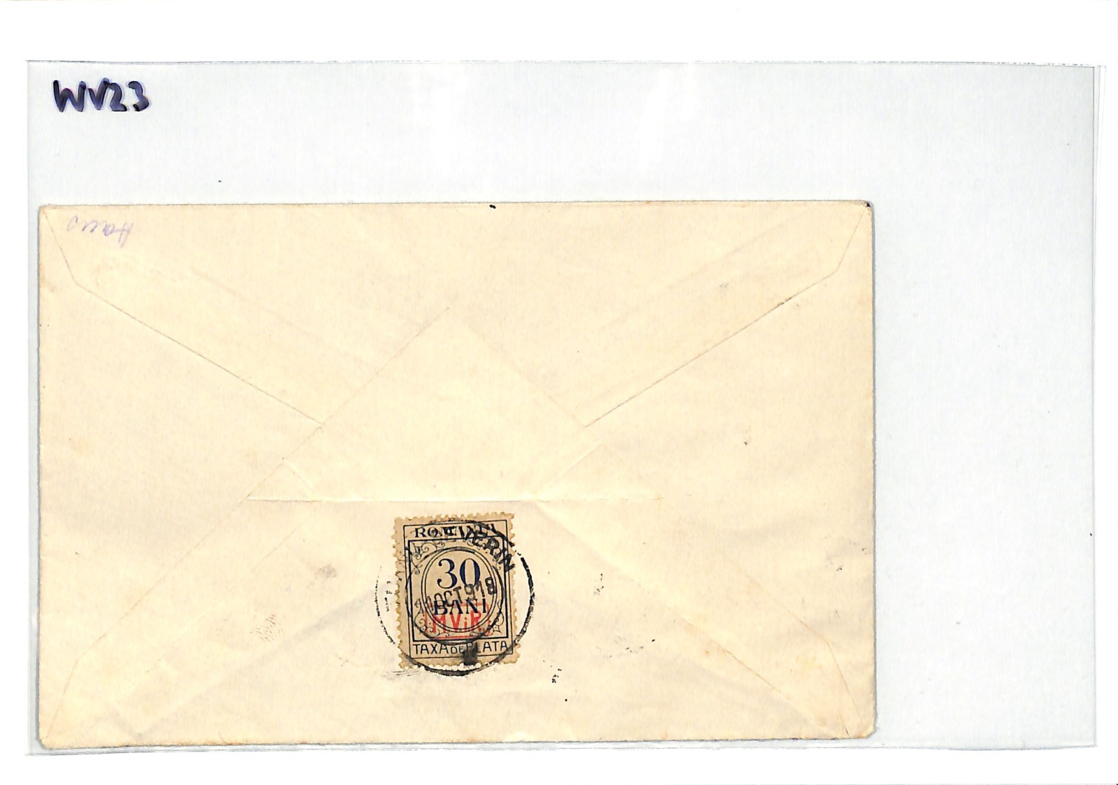 ROMANIA Cover WW1 Germany Occ MViR 30b *POSTAGE DUE* Severin 1918 Strehaia WV23 - Image 5