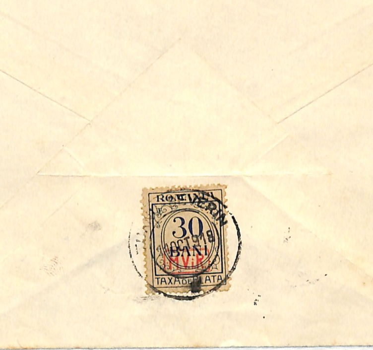 ROMANIA Cover WW1 Germany Occ MViR 30b *POSTAGE DUE* Severin 1918 Strehaia WV23 - Image 7