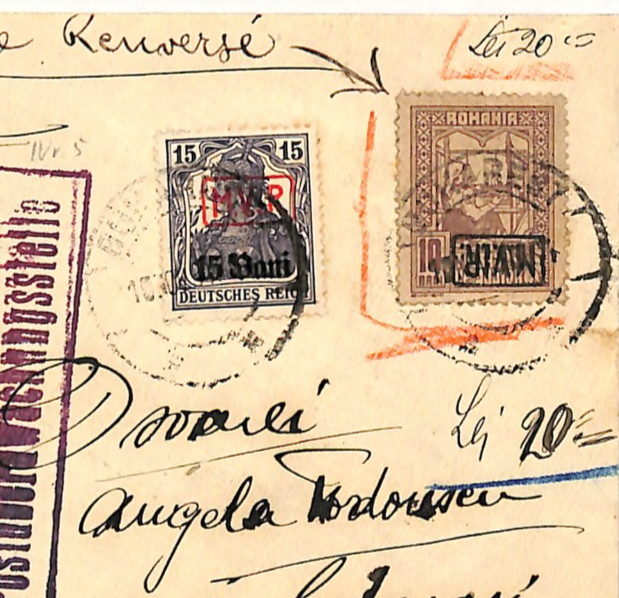 ROMANIA WW1 Cover GERMANY OCC MViR Error *INVERTED OVERPRINT* 1917 Bucharest WV5 - Image 3