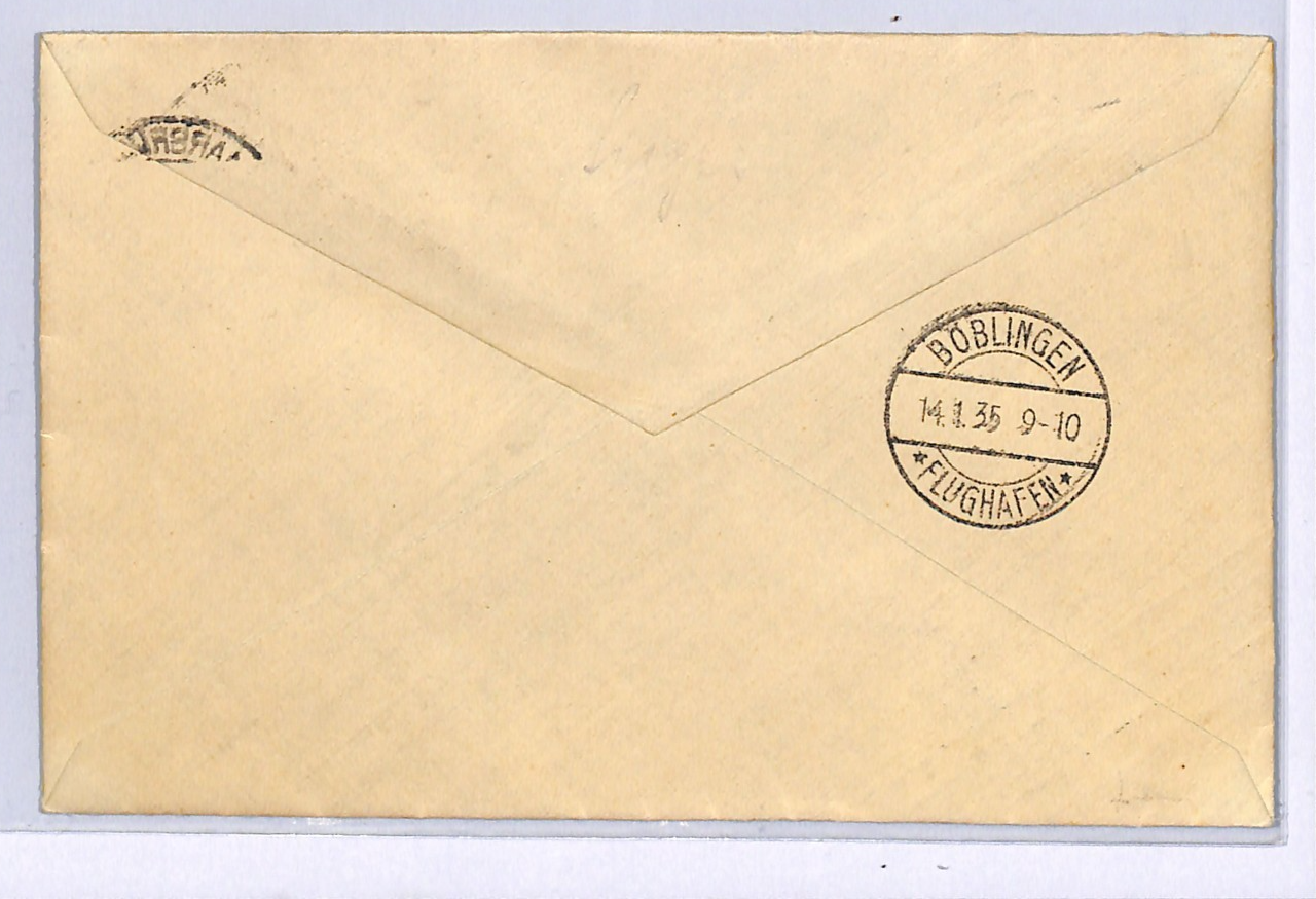 SAAR Cover VOLKSABSTIMMUNG Overprints Saarbrücken 1935 5F 1F High Values XM79 - Image 4