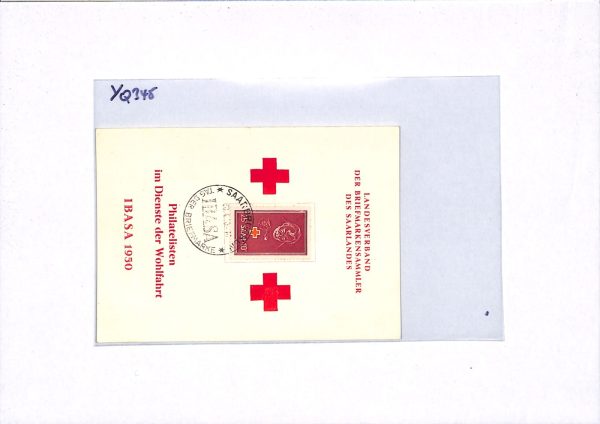 SAAR Red Cross Fund 1950 25+10f Postcard Saarbrucken IBASA MAXI-CARD YQ345 - Image 12
