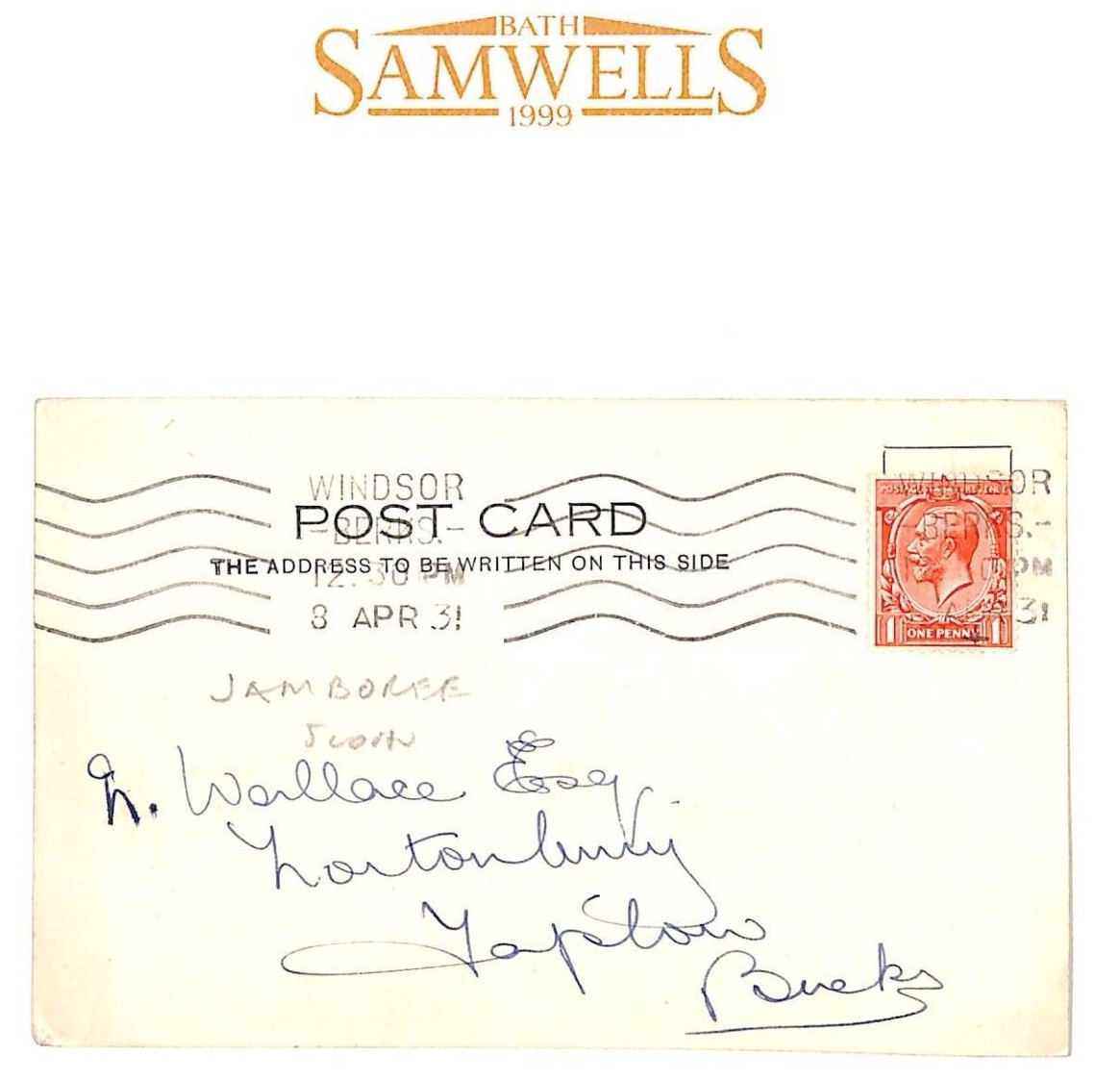 SCOUTING Windsor 1931 GB SCOUTS Card Re *JAMBOREE* Help {ex N.E.Wallis}MS3489 - Image 3